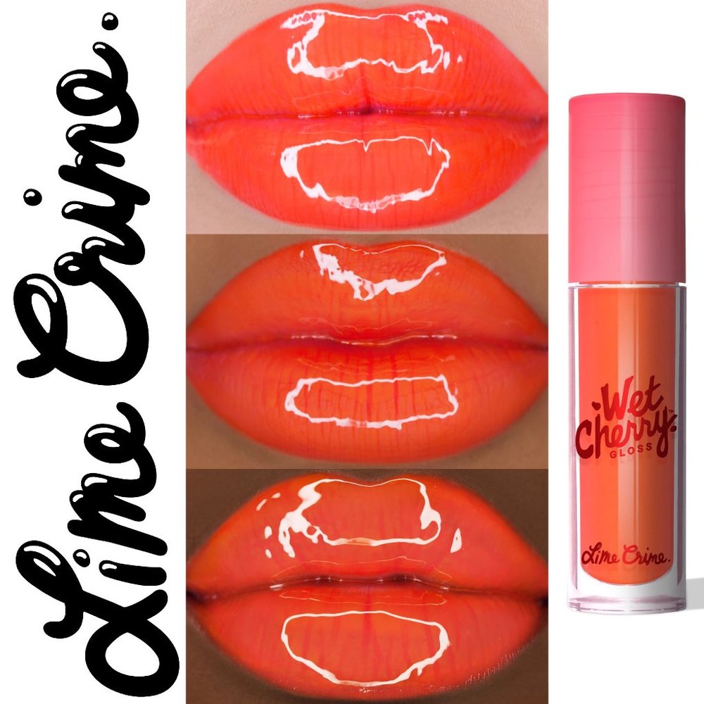 Wet Cherry Lip Gloss "Flaming Cherry" ▪️ Lime Crime